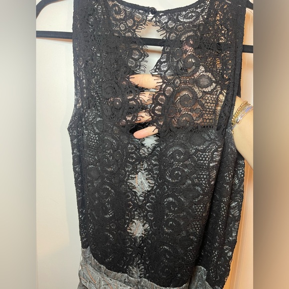 🖤✨Anthropologie Elevenses Lace Medley Jumpsuit Size 12 - Picture 8 of 10